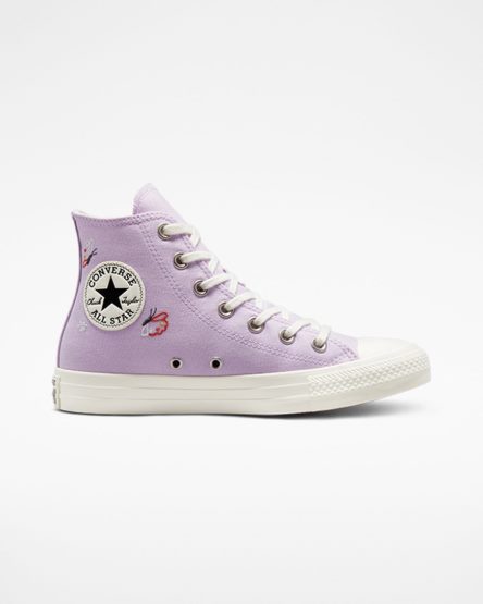 Tenisi Inalti Dama Converse Chuck Taylor All Star Butterfly Wings Violet Negrii | RO QHIEO214